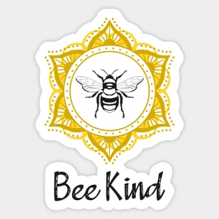 Bee Kind Mandala Sticker